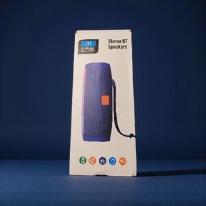 Portable Bluetooth Speaker - Blue/with Flashing LED Light